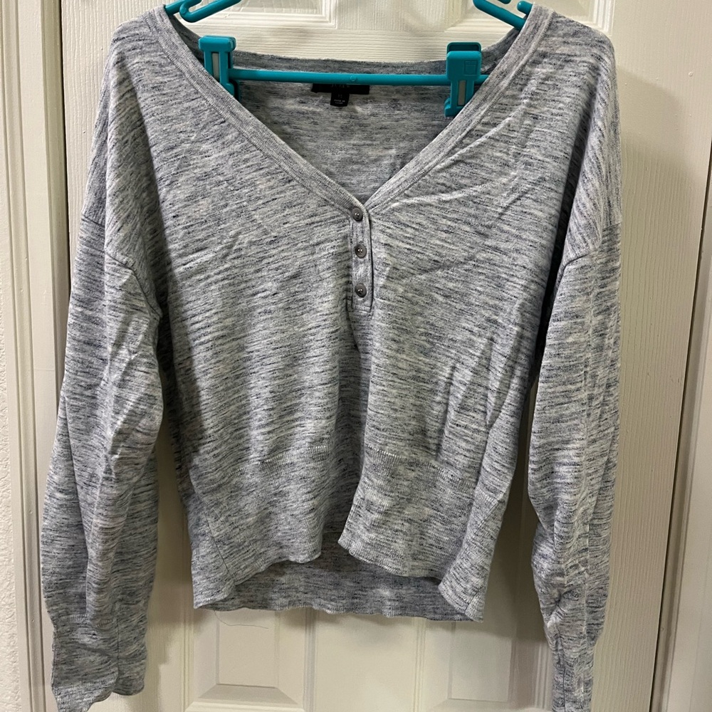 J. Crew Heather Gray Knit Top